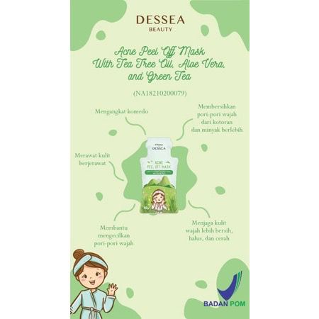 `ღ´ PHINKL `ღ´ Masker wajah peel off  Naturgo X Dessea oles untuk angkat komedo selkulit mati memutihkan wajah