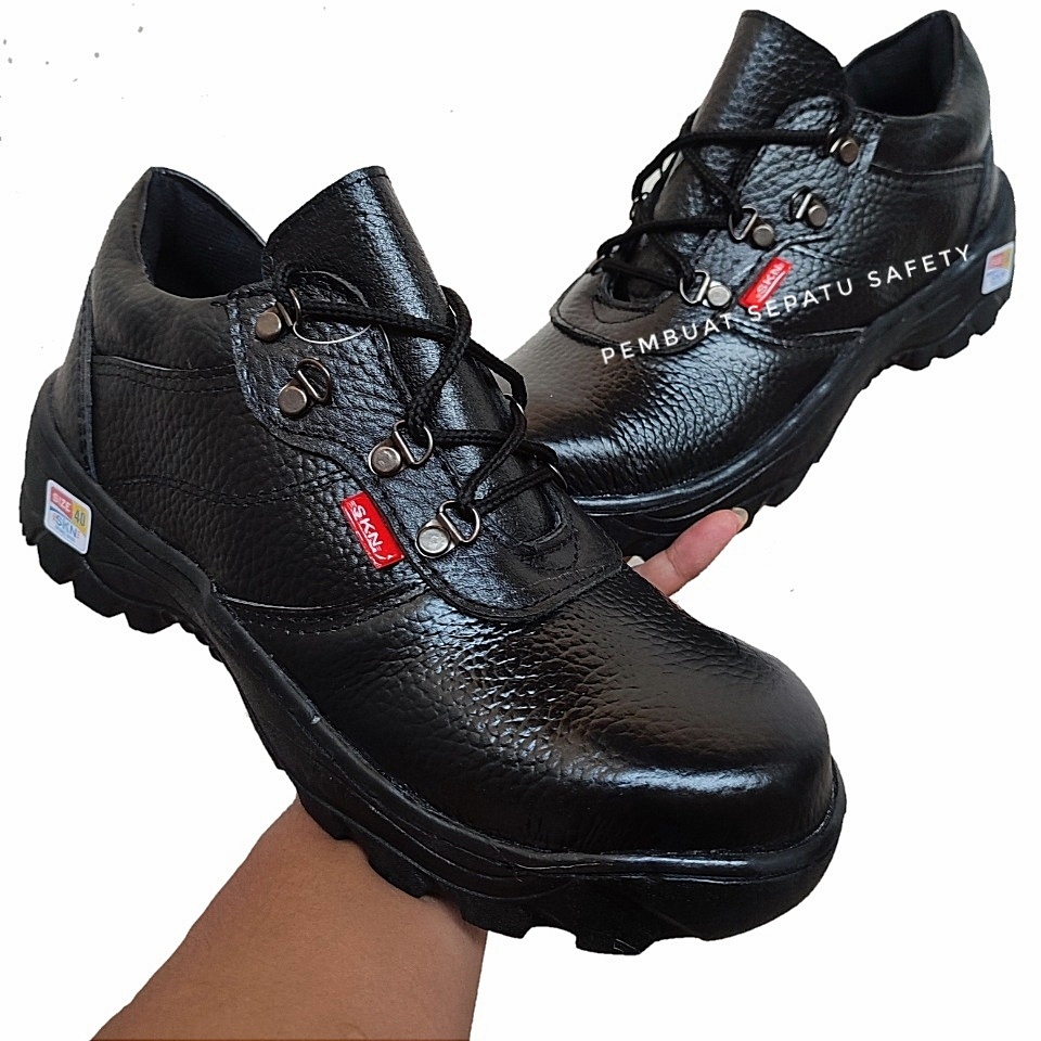 Sepatu Safety Kulit Sapi Asli Kerja Pabrik Kitchen Las Bengkel Batubara Pom Perusahaan Sepatu Safety Tahan Api Las Minyak Solar Sepatu Safety Pria Wanita