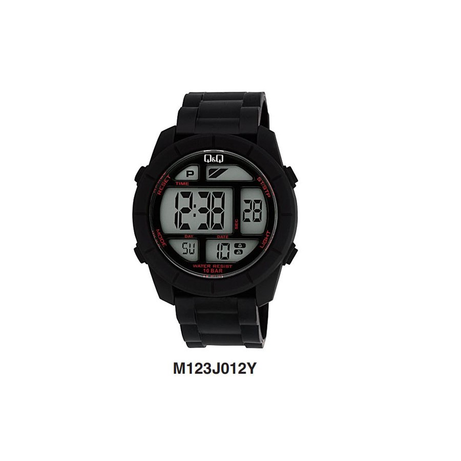 Jam Tangan Pria Casual Sporty Rubber Digital Original Q&amp;Q QnQ QQ M123 M123J Series