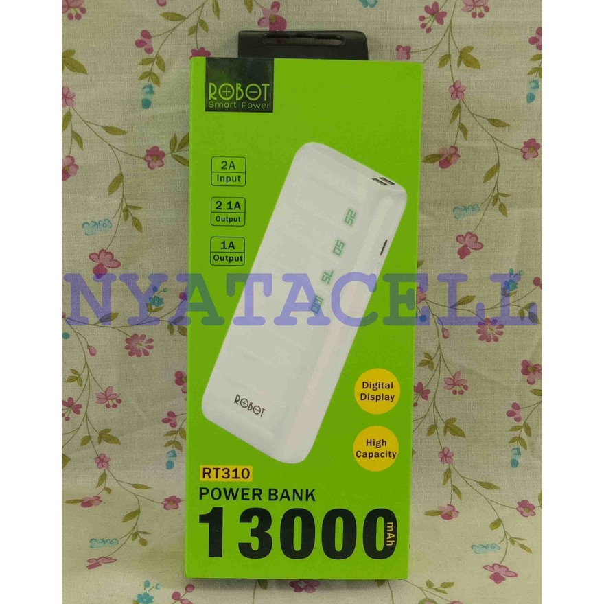 Promo Powerbank Robot RT310 13000mAh  Power Bank Original 2 Port USB Vivan