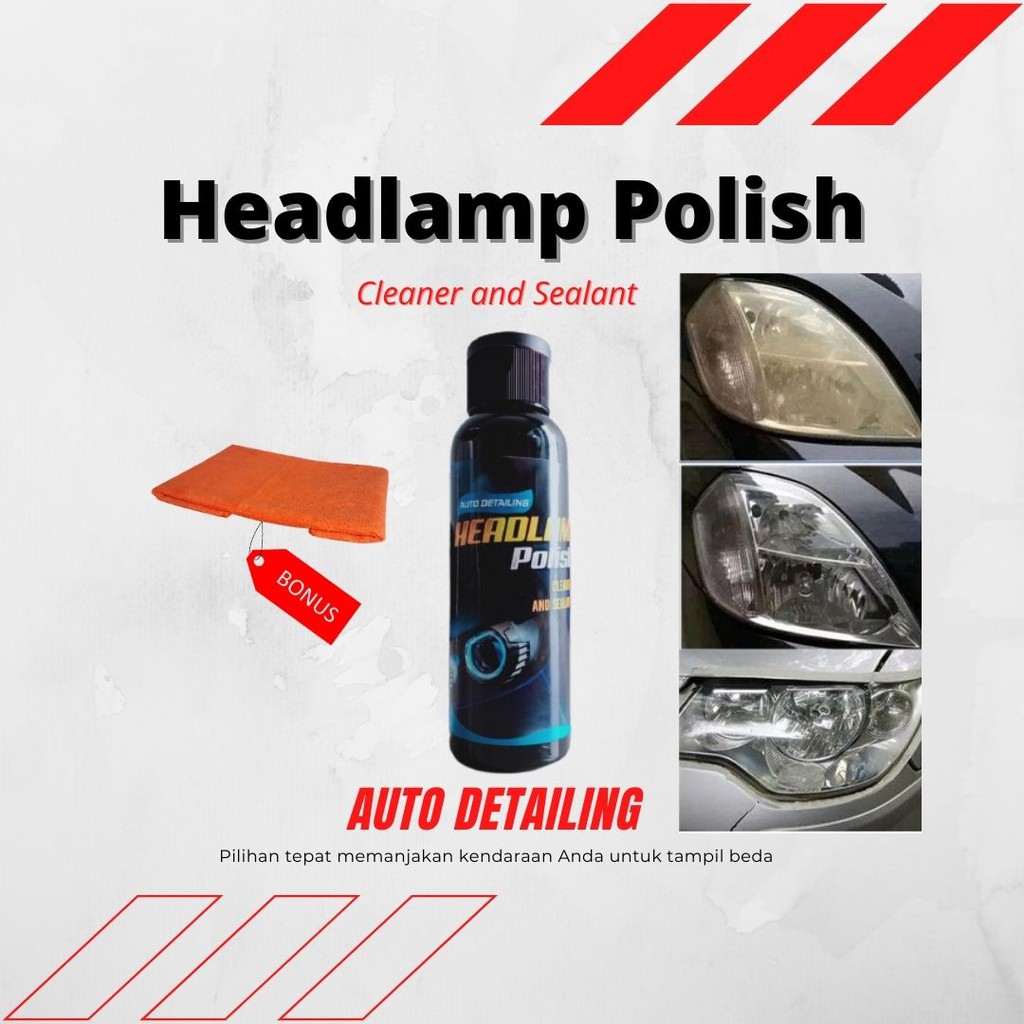 Auto Detailing Headlamp Polish Pembersih Mika Lampu Kendaraan