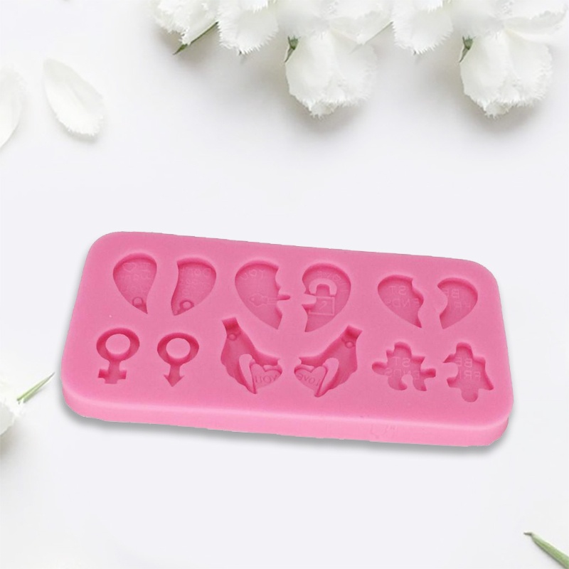 SIY  DIY Crafts Jewelry Casting Tool Love Heart Shape Keychain Epoxy Resin Mold Earrings Pendant Silicone Mould