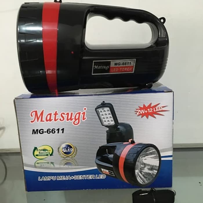 Senter Matsugi MG6611 18 Jam Jumbo Besar Terang Dilengkapi Lampu Meja