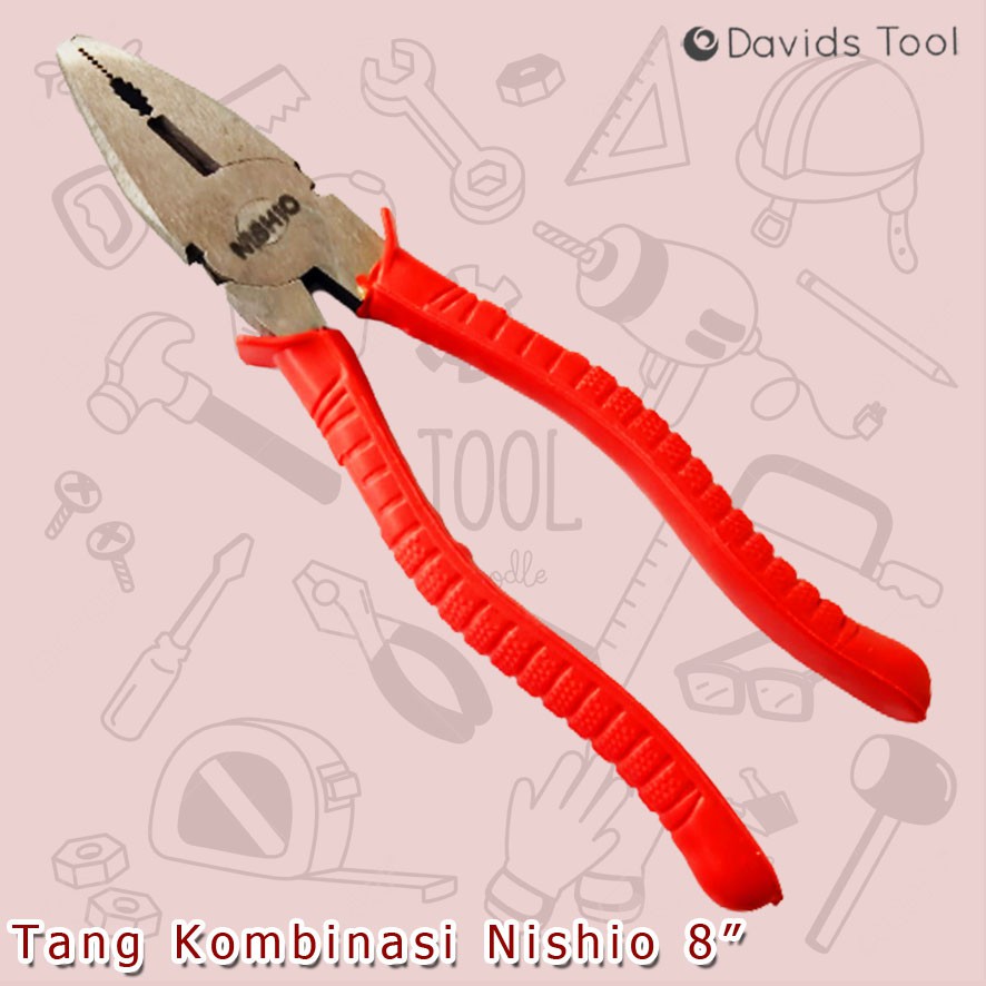 Tang Kombinasi Multifungsi Serbaguna 6 8 Inch Merah