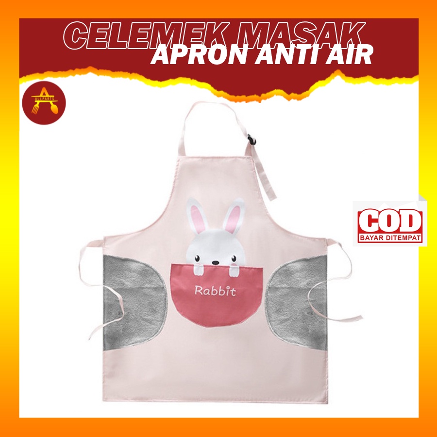 Baju Masak Celemek Dapur Masak Dewasa Waterproof Celmek Dapur Clemek Anti Air C95 Apron Premium