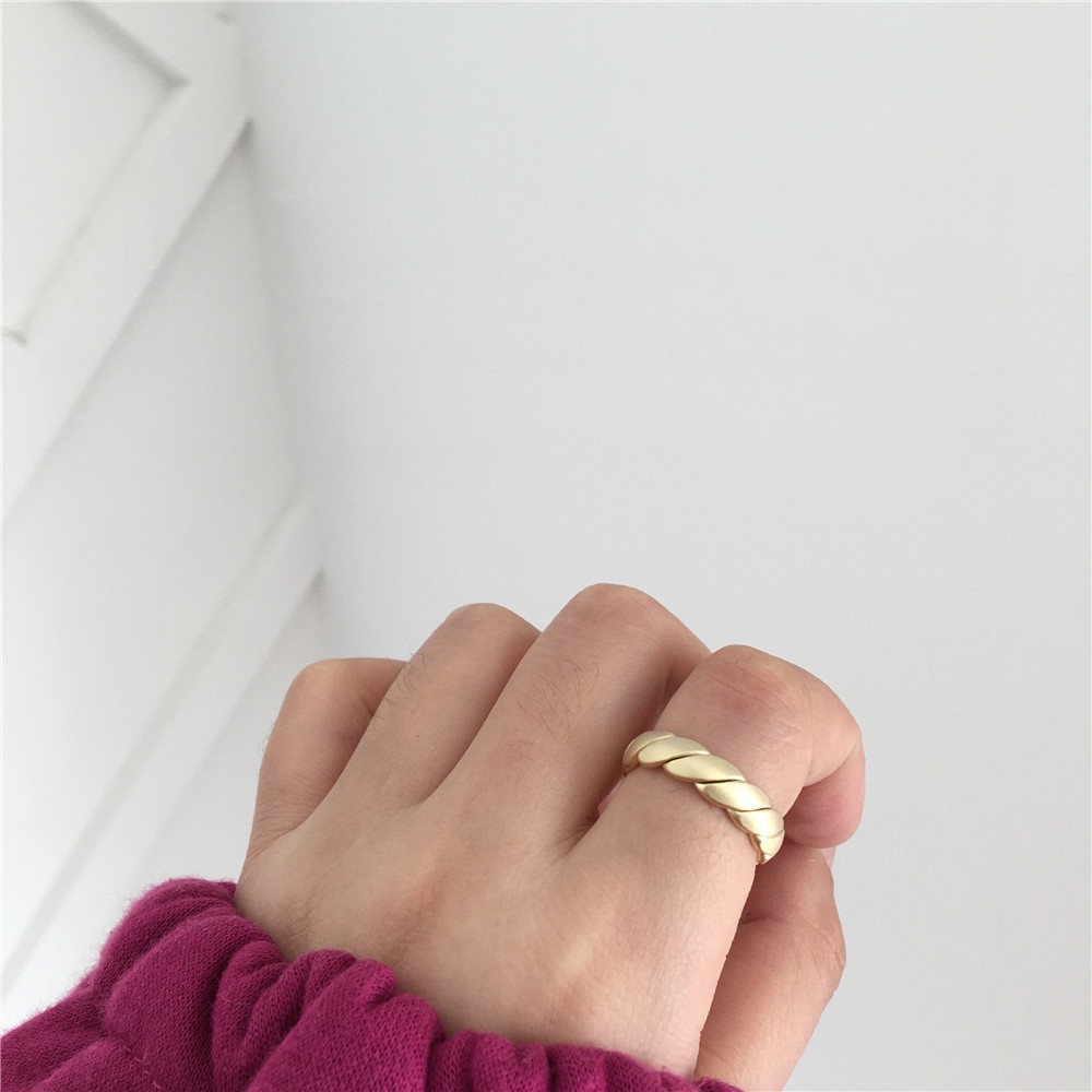 Cincin Model Terbuka Bahan Metal Gaya Korea Untuk Wanita