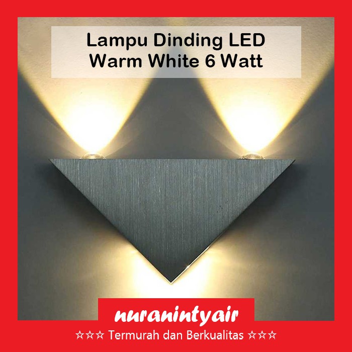 Lampu Dinding Triangle Modern 3W Lampu Tempel Dinding Minimalis Tembok