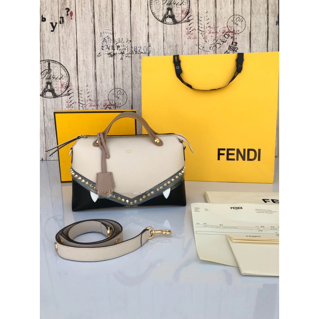 Tas Fendi By The Way Monster Small CREAM MATA HITAM Mirror 2018