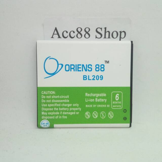 Baterai Batre Battery Double Power IC BL 209 - S516 A706 OR88/Oriens88