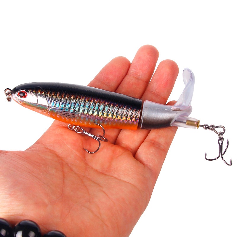 Spoon Lure Umpan Mancing Umpan Pancing Buatan Whopper Plopper Popper Alat Pancing Murah Alat Pancing Umpan Ikan Umpan Pancing 35.2g/14cm VIB 3D Eyes relix nusantara