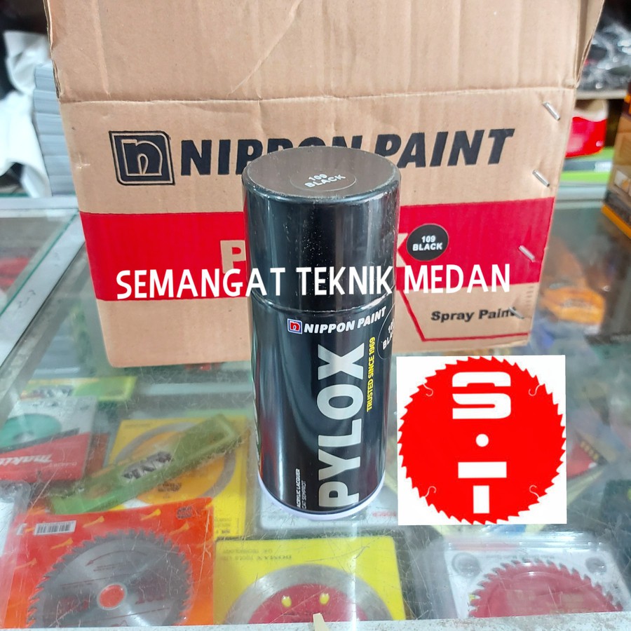 

CAT SEMPROT PILOX PYLOX 300cc NIPPON PAINT BLACK 109 HITAM GLOSS KILAT