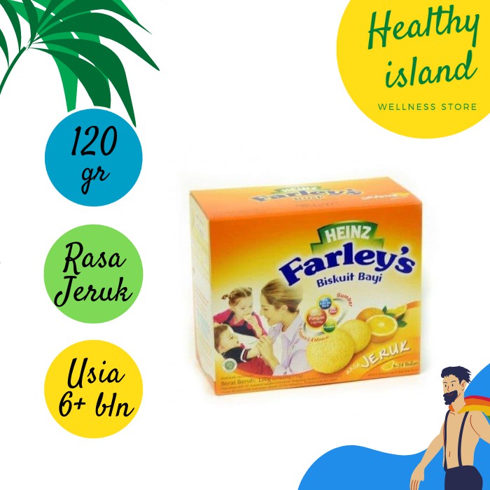 Biskuit Bayi 6+ Bulan Rasa Jeruk Vitamin B Heinz Farley's Baby Biscuit