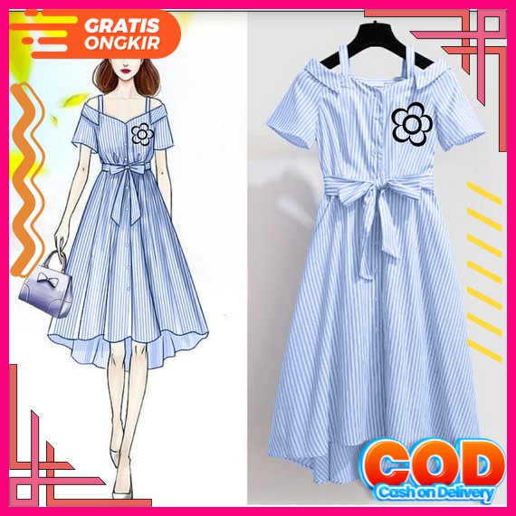 [Myfshop] - Dress Wanita - Dress Korean Style - Dress Maxi - Midi Dress Wanita - Gamis Hijab - Daste