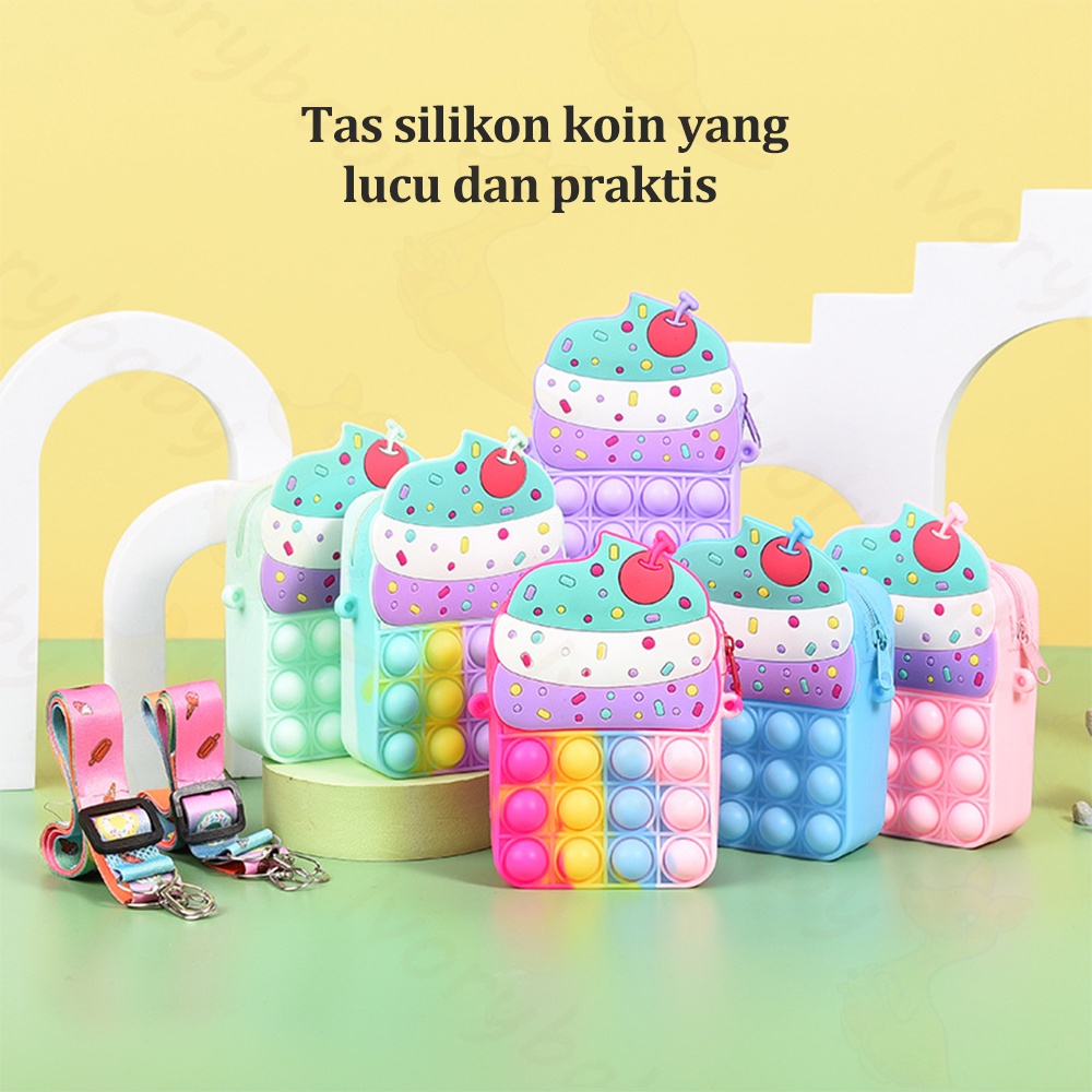 Ivorybaby Tas pop it anak Selempang Push pop it jelly