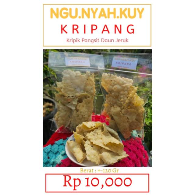 

KRIPANG(Kripik Pangsit Daun Jeruk)