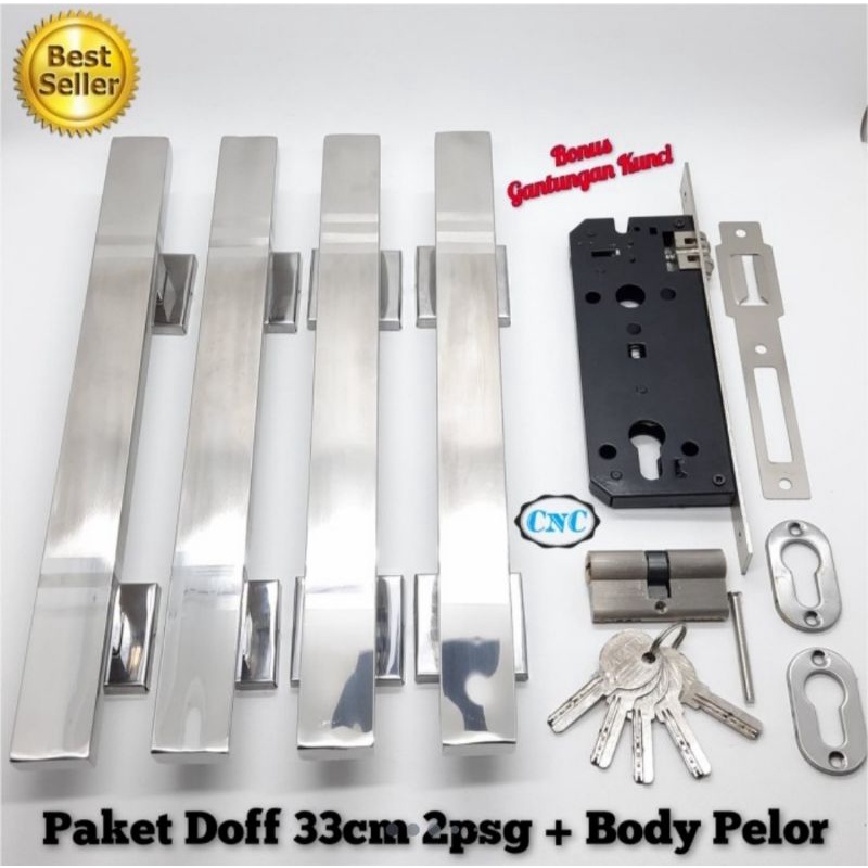 handle pintu rumah, kunci pintu rumah 2 set + body pelor