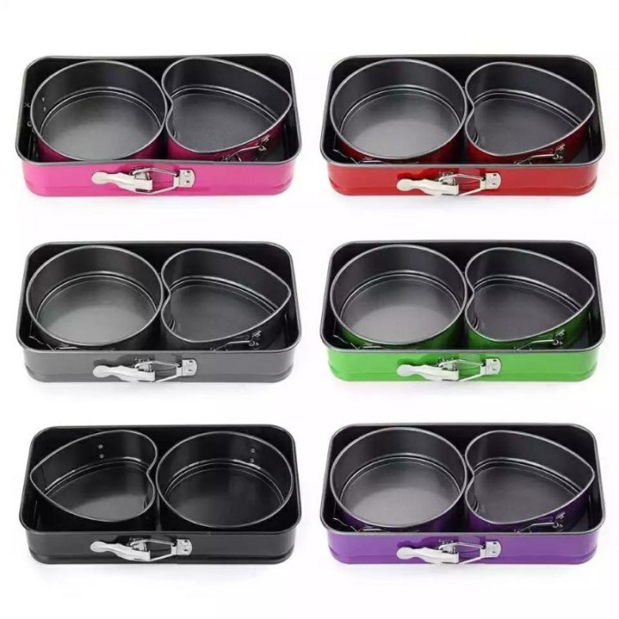 Set loyang alat cetakan kue 3 in 1/Set mini cake mold 3in1 Loyang Kue Loyang Baking Kue Persegi,love