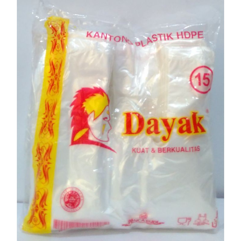 

plastik kresek bening merk Dayak 330 gram