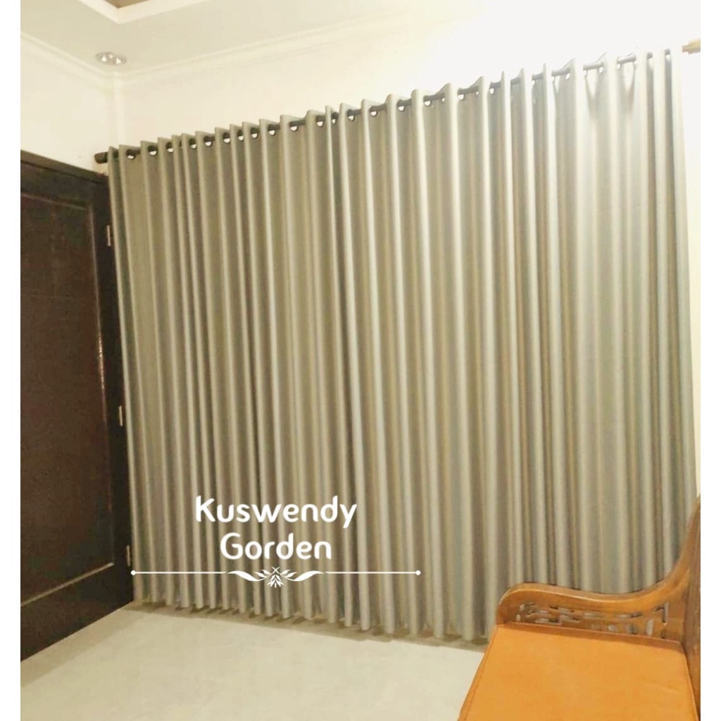 Gorden Blackout Polos 300 x 250 cm Tinggi 2.5 meter Hordeng Jendela Pintu Tirai Minimalis