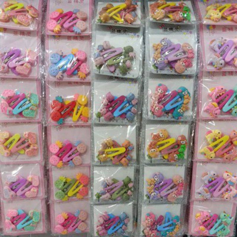 Jepit rambut tiptop isi 24 pcs mix kart(1papan)