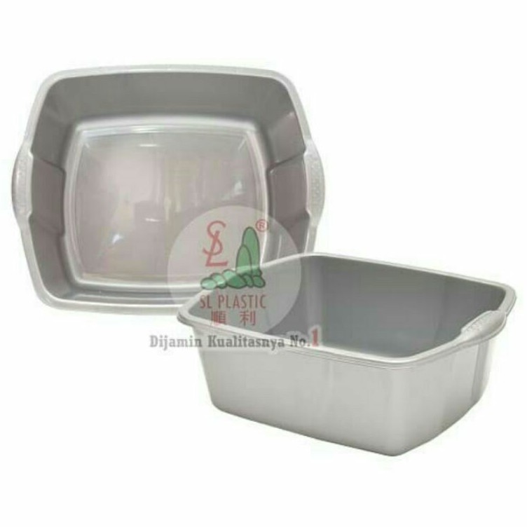 Bak Baskom Ember Segi Medium Silver SL/Bak Pasir/Bak Cuci
