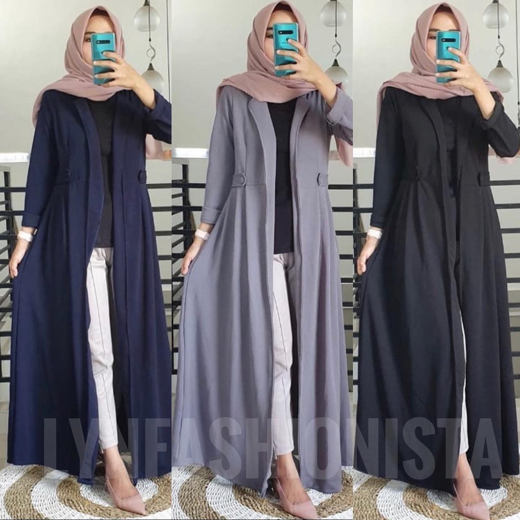 KARDIGAN WANITA MUSLIM/LONG OUTER MUSLIM TEBAL/MONDY