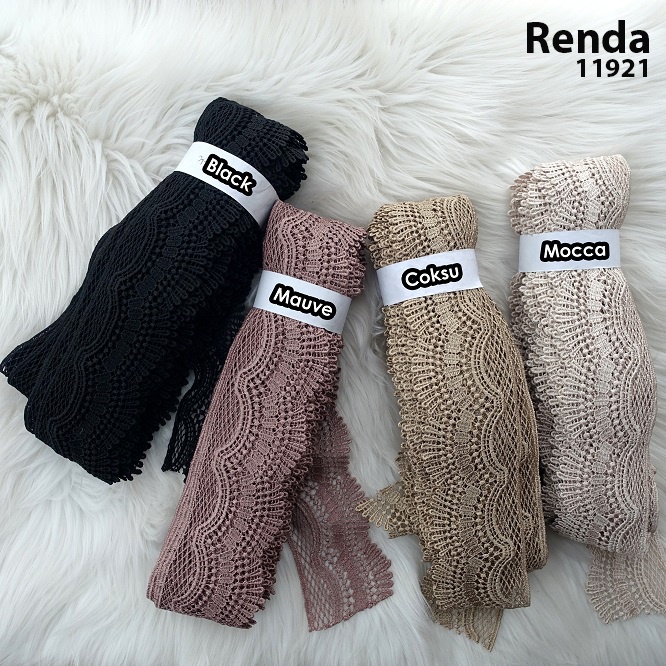 Kain Renda Bordir Giper  - Bunga sedang - 11921 ( L : -/+ 6 cm ) - 15 Yards