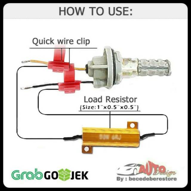 Load Resistor Flasher Lampu Sein LED Mobil