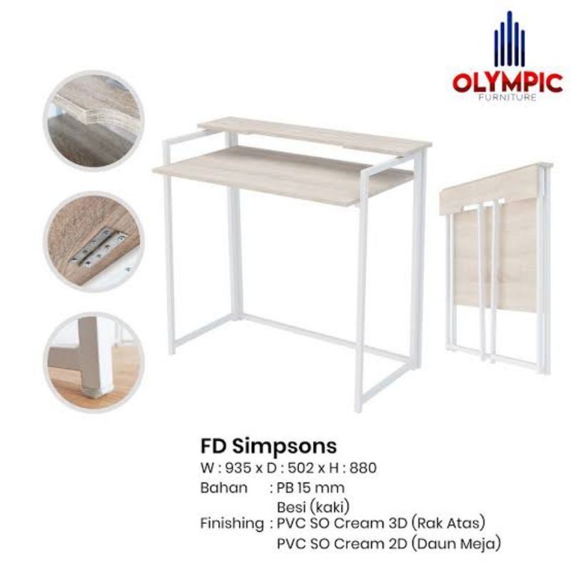 MEJA KANTOR || MEJA BELAJAR FD SIMPSONS OLYMPIC