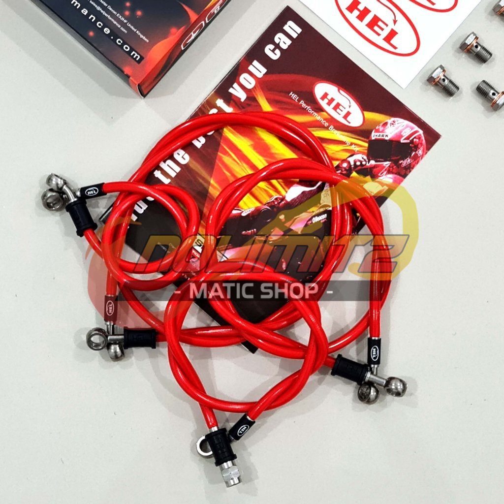 Selang Rem Brake Line Racing HEL Infinit Merah ABS ADV PCX 150 Vario PCX 160