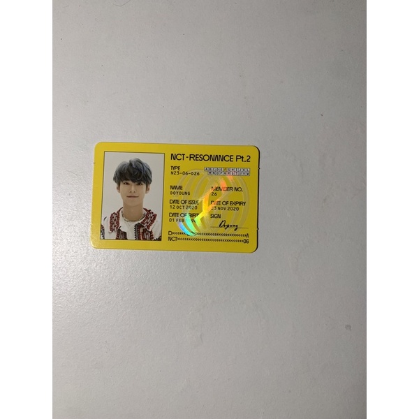 Doyoung NCT ID card Resonance