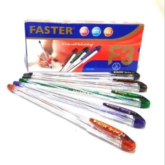 

Pulpen Bolpen Bolpoint Faster f3 0.5 Extra Fine Tip - bijian - Hitam