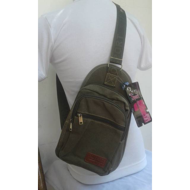 Slingbag Tas selempang PROSPORT by TRAVEL TIME 19506 Coffee