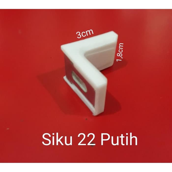 Ambalan 22 PUTIH / Siku Penyangga Rak Lemari Trapes