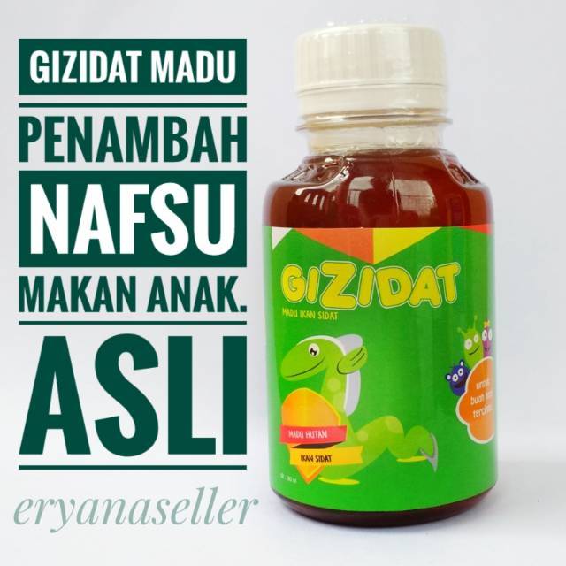 

Gizidat Madu Ikan Sidat. GRATIS ONGKIR. Penambah Nafsu Makan Berat Badan Anak. Original