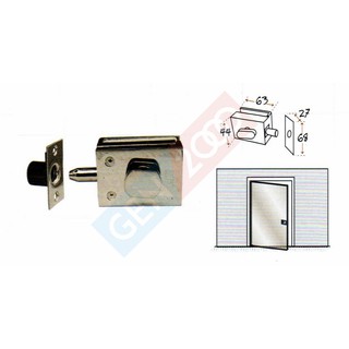 Single Glass Door Lock Bolt Thumbturn Grendel Kunci  Pintu  