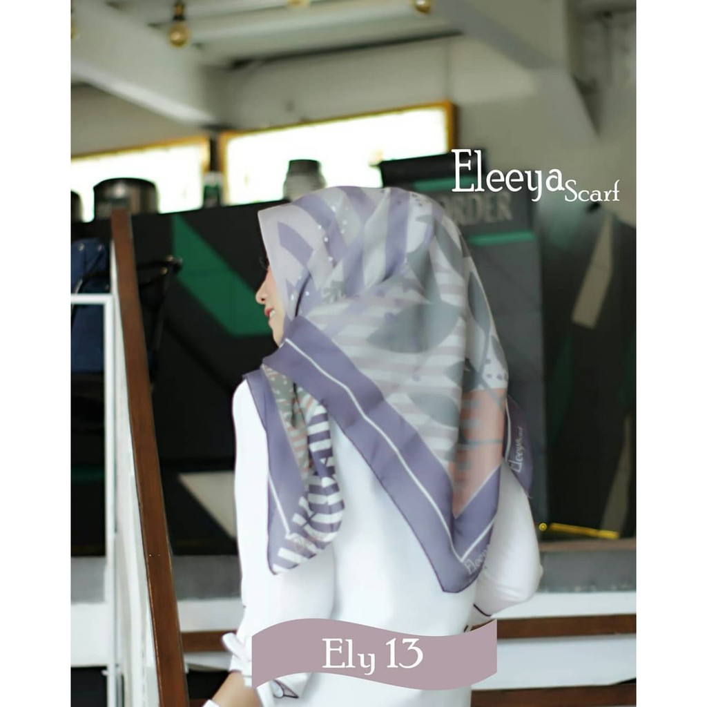 HIJAB SEGIEMPAT MOTIF ELY 13 II Eleeya Scarf