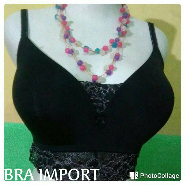 BIG SIZE BRA SEXY Model v_neck motif renda import