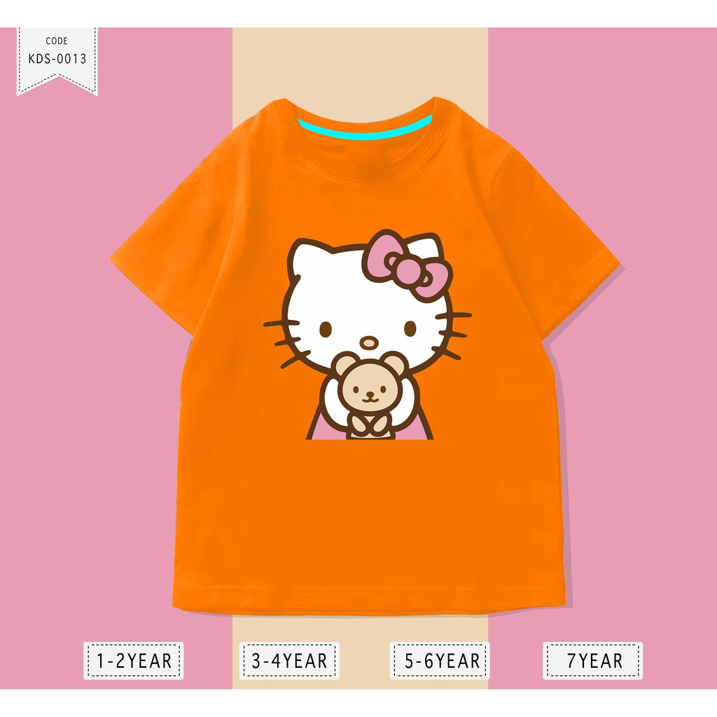 Baju Anak Hello / Kaos Distro DTF Anak Laki Laki dan Perempuan / Unisex / Motif Kartun