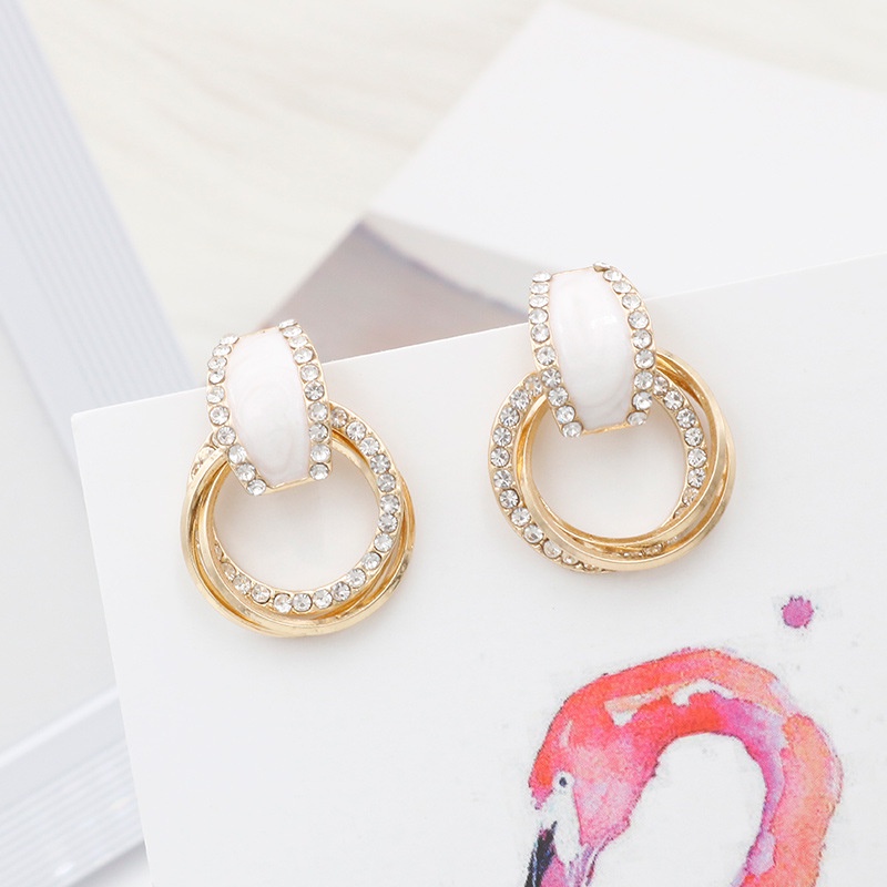 Anting Hoop 925 Silver Needle Gaya Korea Untuk Wanita