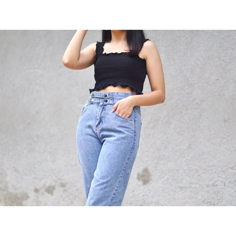 VIERLIN - Jeans 2111 - CELANA BOYFRIEND JEANS HIGH WAIST