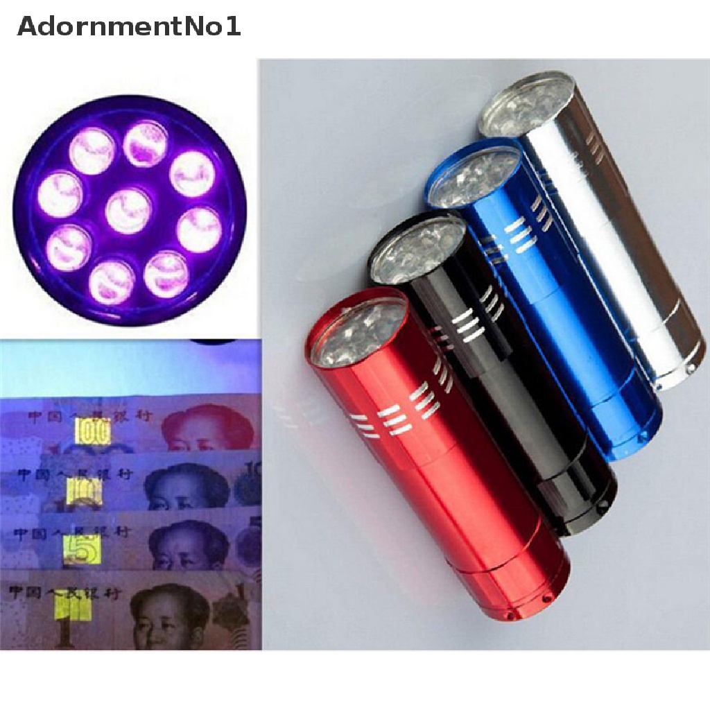 (AdornmentNo1) Senter LED UV Mini Bahan Aluminum Warna Hitam