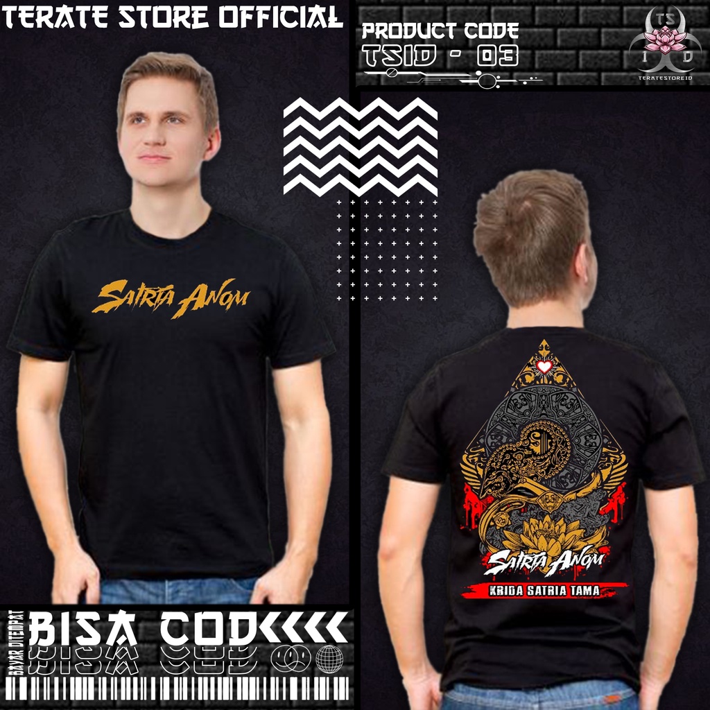 KAOS PSHT SATRIA ANOM X KRIDA SATRIA TAMA - CULTURE WAYANG (KODE TSID-3), (BISA COD) BAHAN DISTRO TE
