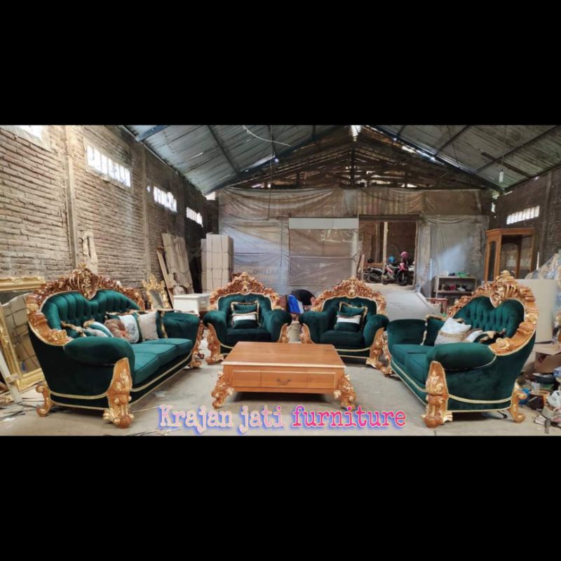 kursi tamu sofa jati  jaguar eropa