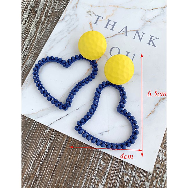 LRC Anting Tusuk Fashion Alloy Resin Love Earrings F6652X