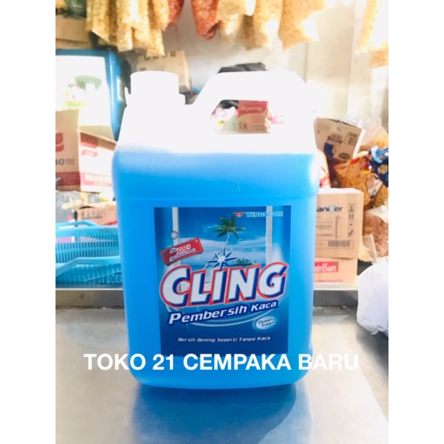 Cling Pembersih Kaca OCEAN FRESH Jerigen 5 Liter | Cling 5Liter 5000ml 5000 ml Murah Promo