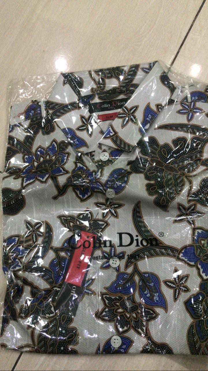 Kemeja Batik Pria Slim Fit Hem Batik Pria Slimfit Luigibatani Elegan Cbs679