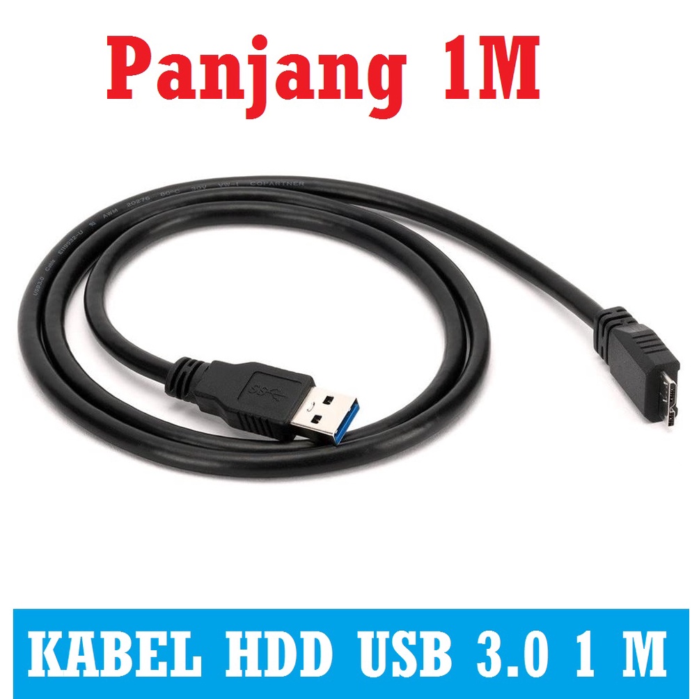 KABEL EXTERNAL 1M HARDDISK USB 3.0 HDD HD EKSTERNAL HARDISK 1 METER