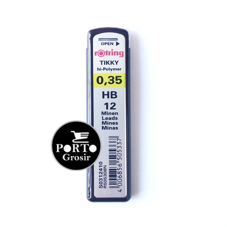 Rotring Tikky Hi-Polymer 0.35 HB Isi Pensil Mekanik Pencil 0,3 0,35