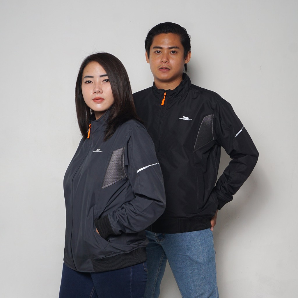 Jaket Motor RAPID MISSION UNISEX Pria Wanita Print Reflektif